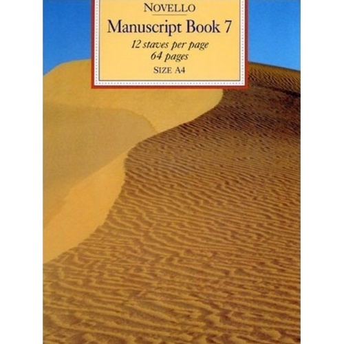 Novello Manuscript Book 7 A4 Spiral 64 Pages 12 Staves