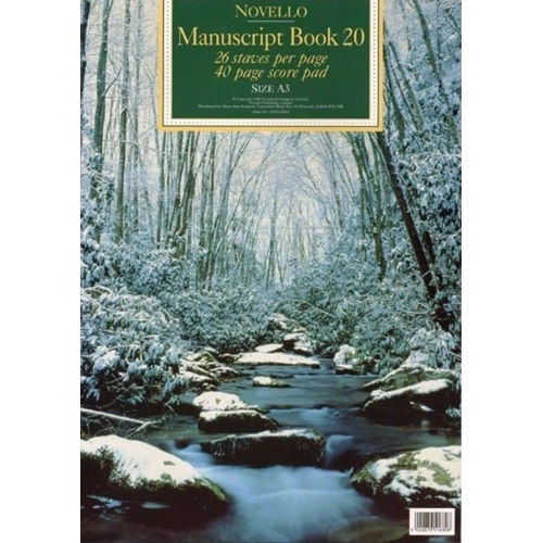 Novello Manuscript Book 20 A3 Score Pad 40 Pages 26 Staves