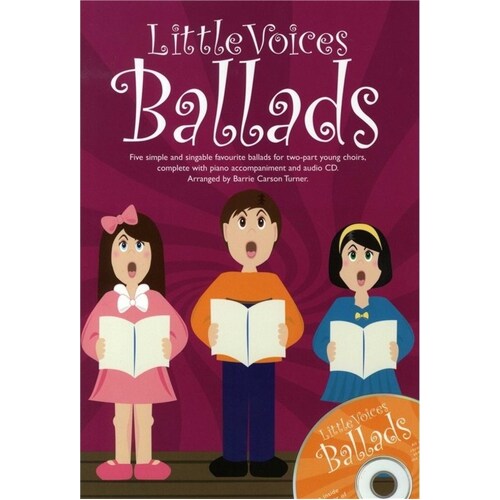 Little Voices Ballads 2 Part/Piano Book/Online Audio (Softcover Book/CD)