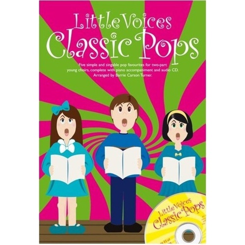 Little Voices Classic Pops 2 Part Piano Book with CD