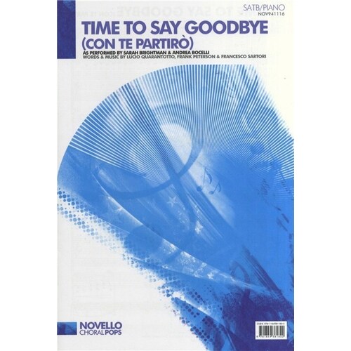 Time To Say Goodbye SATB/Piano