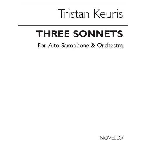 Three Sonnets Full Score Asax/Orch (Music Score) Book