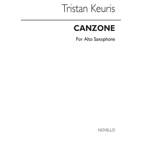 Canzone For Alto Saxophone Solo (Softcover Book)