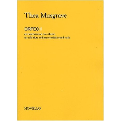 Musgrave Orfeo 1 Flute Solo And CD (Softcover Book/CD)