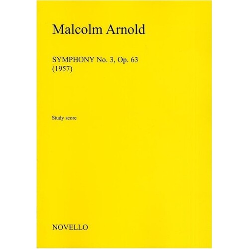 Arnold Symphony No3 Op63(1957) Sc