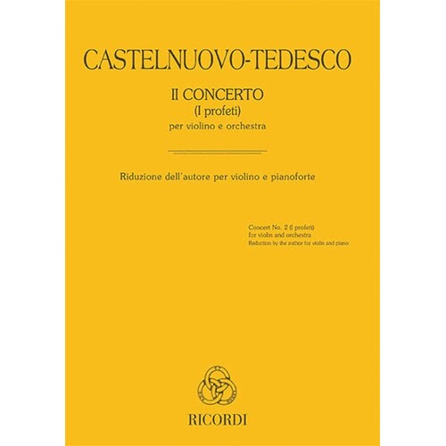 Concerto No 2 (I Profeti) Violin And Piano Book