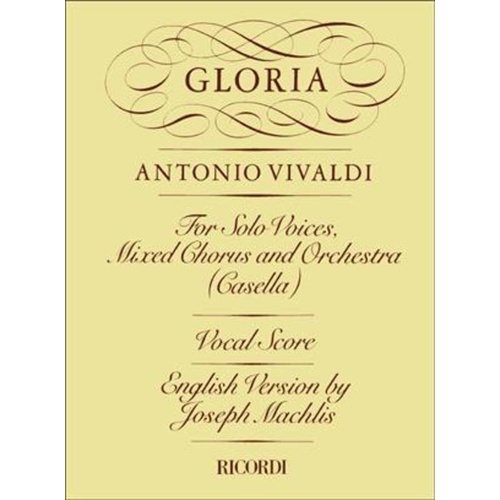 Gloria Rv 589 Latin / English Vocal Score Book