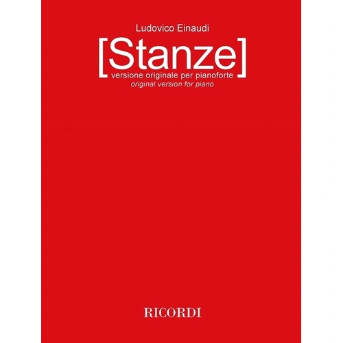 Einaudi - Stanze Original Version for Piano, Ricordi, 68 Pages