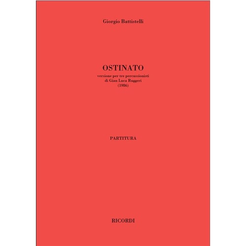 Battistelli - Ostinato For 3 Percussionists Book