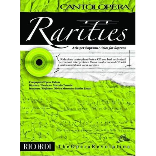 Rarities Arias For Soprano Cantolopera Book/CD Book