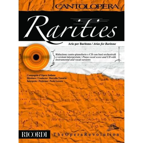 Rarities Arias For Baritone Cantolopera Book/CD Book