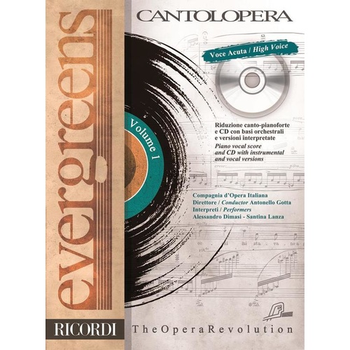 Evergreens High Cantolopera Book/CD