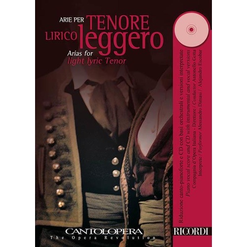 Arias For Light Lyric Tenor Book/CD
