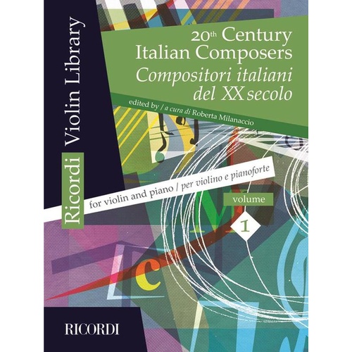 20th Century Italian Composers Vol 1 Violin/Piano Book