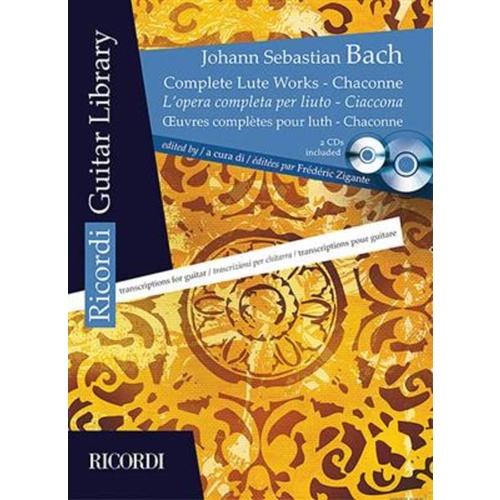 Complete Lute Works Chaconne For Guitar Book/2CD Book