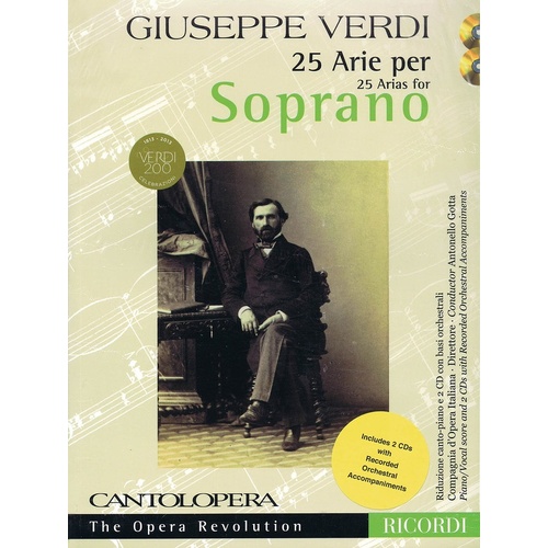 25 Arias For Soprano (Cantolopera) Book/2CDs Book