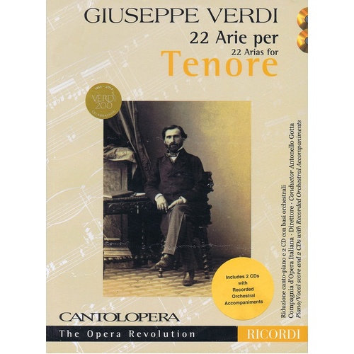 22 Arias For Tenor (Cantolopera) Book/2CDs Book