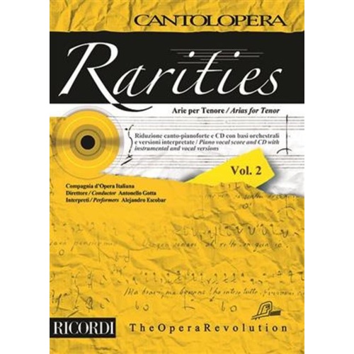 Rarities Arias For Tenor Vol 2 Book/CD