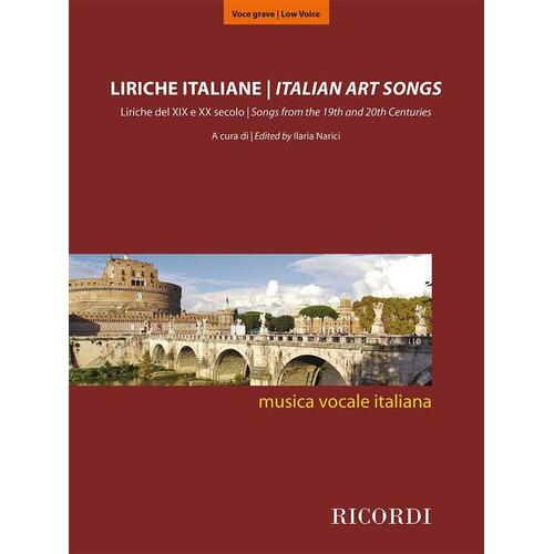 Italian Art Songs Low Voice (Softcover Book)