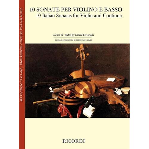 10 Italian Sonatas For Violin/Continuo (Softcover Book)