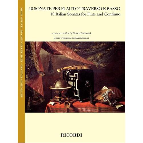 10 Italian Sonatas For Flute And Continuo (Softcover Book)