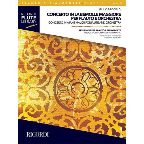 Briccialdi - Concerto In A Flat Major Flute/Piano (Softcover Book)