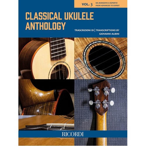 Classical Ukulele Anthology Vol 3 - 20 Transcriptions for Ukulele with Standard Notation & TAB, Arranged by Giovanni Albini, 84 Pages