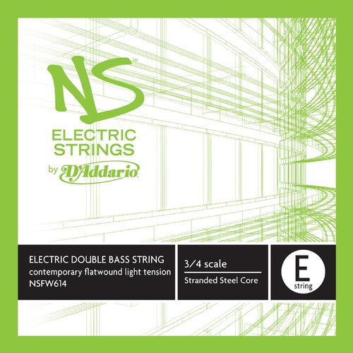 D'Addario NS Electric Contemporary Bass Single E String, 3/4 Scale, Medium Tension