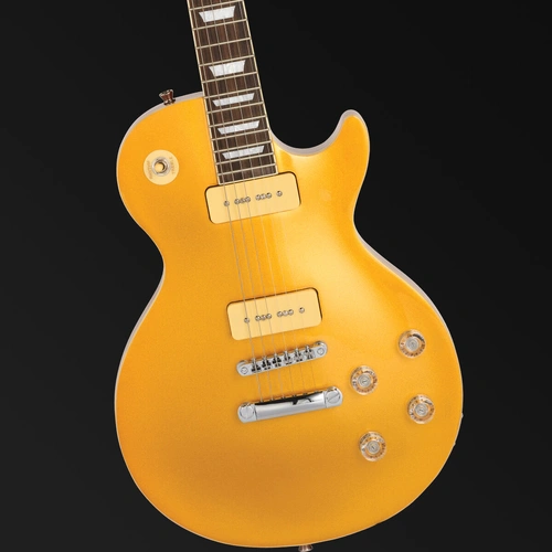 Northstar Pro NSP3-GT LP-Style Electric Guitar Metallic Gold Top with Mahogany Brown Back