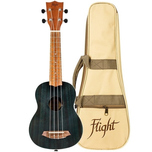 Flight NUS380 Topaz Soprano Ukulele - Sapele Wood, Walnut Bridge, Bone Nut, Padded Gigbag Included