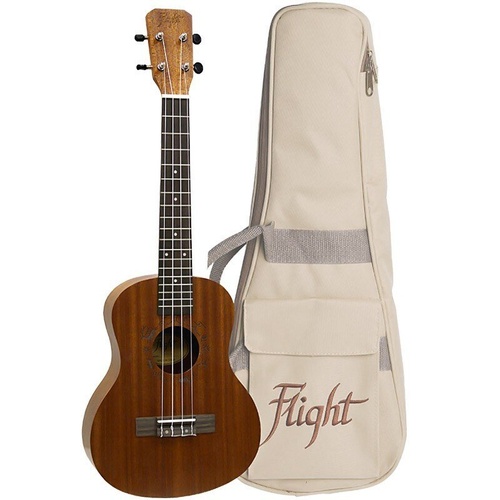 Flight NUT310 Tenor Ukulele with Gig Bag, Sapele Wood, Laser Rosette, Walnut Fretboard