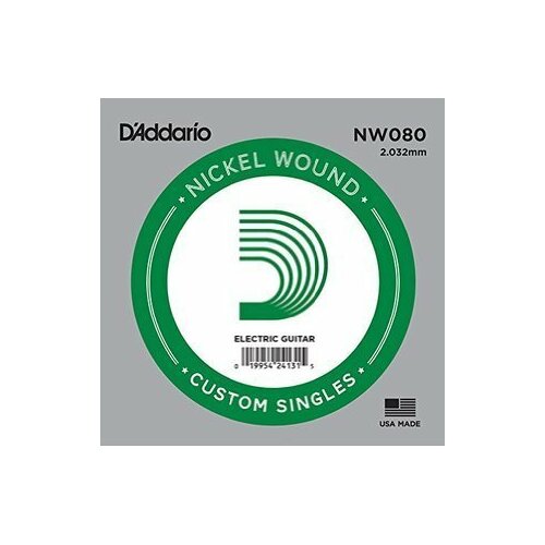D'Addario NW054 Nickel Wound Electric Guitar Single String, .054
