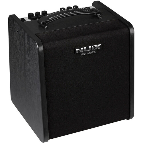 NU-X Stageman II AC-60 60W Acoustic Guitar Amplifier with Bluetooth, Digital FX, Dual Channels, Built-in Looper and Drum, and Mobile App Control