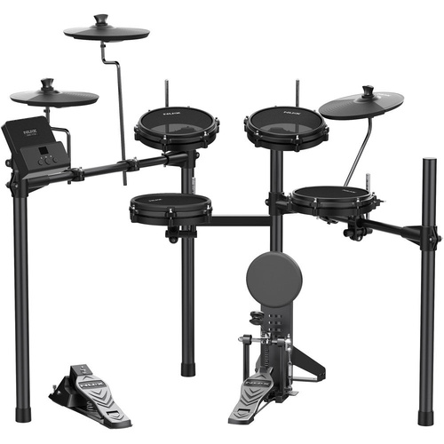NU-X DM110 Portable 8-Piece Electronic Drum Kit with Mesh Heads and Bluetooth Connectivity