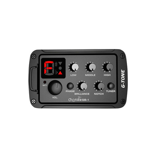 Cherub GB-1 Acoustic Guitar Preamp with Tuner, 4 Band EQ, Notch Filter & Piezo Pickup