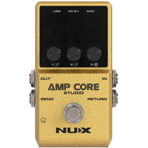 NUX Core Series Amp Core Studio Amplifier Modeling Pedal with 26 Amp Models and Built-in IRs