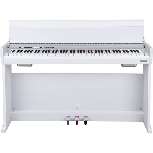 NU-X NCK-330 88-Key Digital Piano with Triple-Sensor Hammer-Action Keyboard, Bluetooth, USB Audio/MIDI, and 143 Sounds in White Finish