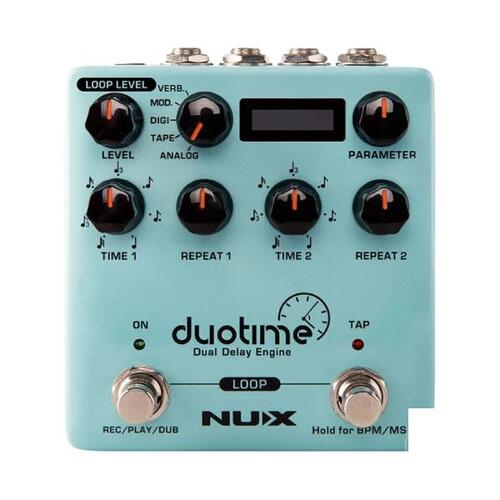 NUX NDD-6 DuoTime Dual Delay Guitar Effects Pedal