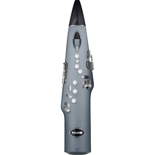 NUX NES-1 Digital Wind Instrument with Bluetooth, MIDI, Built-in Wireless System, 50 Sounds, and Accessories in Grey