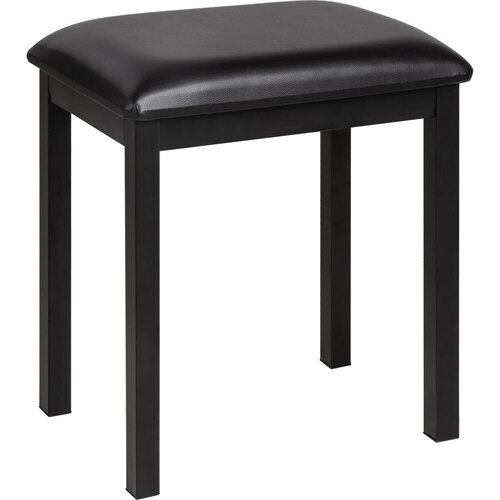 NU-X Metal Keyboard/Piano Bench with Padded Vinyl Top - Black Finish
