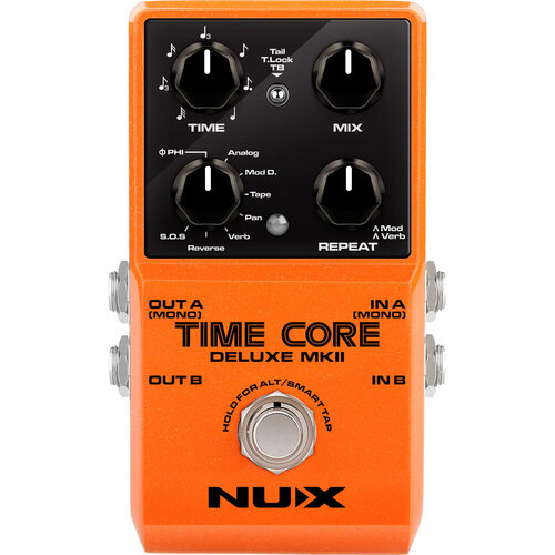 NUX Time Core Deluxe MKII Delay Effects Pedal with 7 Delay Types and Phrase Looper
