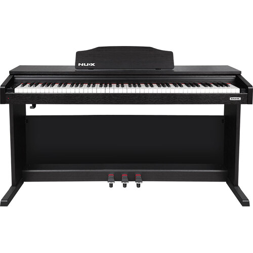 NU-X WK400 88-Key Upright Digital Piano with MIDI Controller and Slide-Top in Black Finish