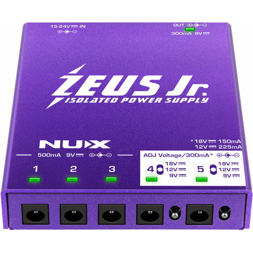 NU-X Zeus Jr. Isolated Power Supply with 6 Outputs and Cables