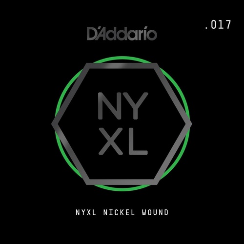 D'Addario NYXL Nickel Wound Electric Guitar Single String, .017