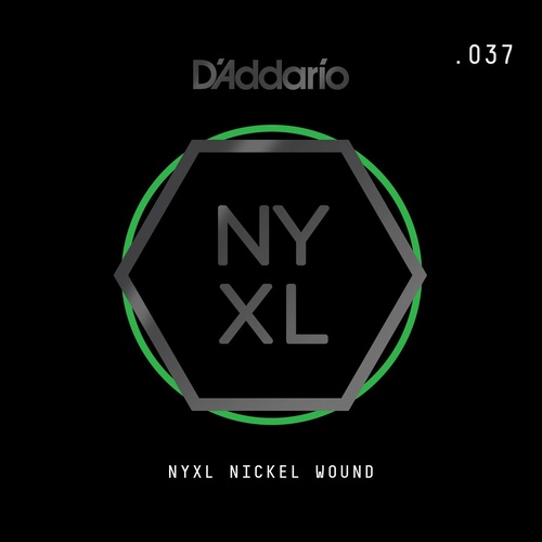 D'Addario NYXL Nickel Wound Electric Guitar Single String, .037