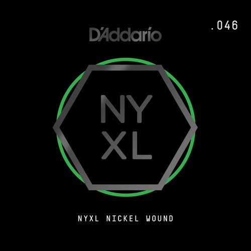 D'Addario NYXL Nickel Wound Electric Guitar Single String, .046