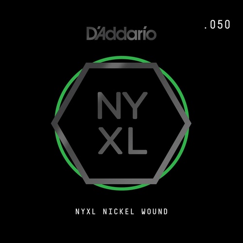 D'Addario NYXL Nickel Wound Electric Guitar Single String, .050