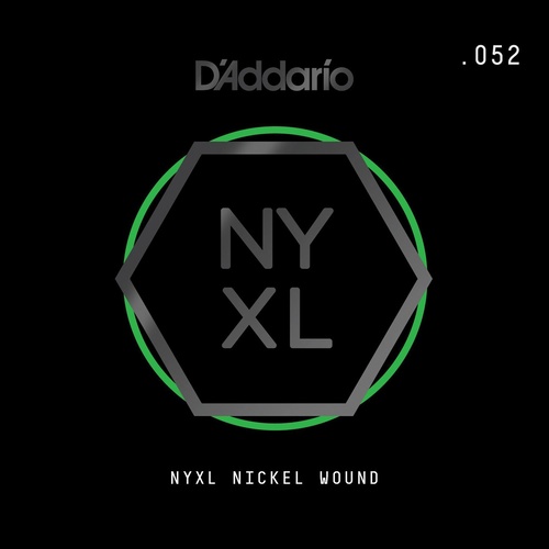 D'Addario NYXL Nickel Wound Electric Guitar Single String, .052