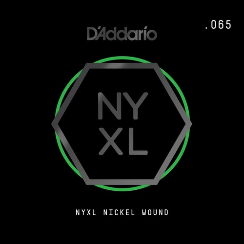 D'Addario NYXL Nickel Wound Electric Guitar Single String, .065