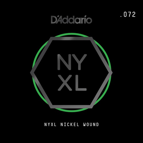D'Addario NYXL Nickel Wound Electric Guitar Single String, .072